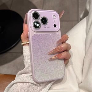 Glittery Case For iphone With Attached Camera Lens Protection