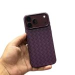 Woven case with Leather Feel For iphone
