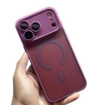 Skin Feel Magnetic Phone Case With Lens Protector Matte Finish For iphone