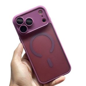 Skin Feel Magnetic Phone Case With Lens Protector Matte Finish For iphone